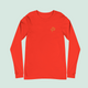Long-sleeve-crew-neck-poppy-embroidered-gold-sea-turtle-shells-left-chest SHOPTHELOWCOUNTRY.COM