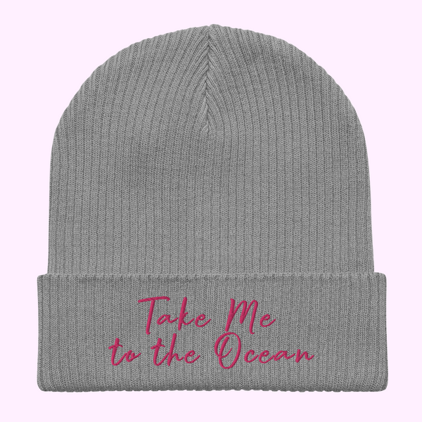 Organic Ribbed Beanie Makes a Statement embroidered
