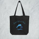 Beach-Girl-at-Heart- dolphins-waves- organic cotton tote in black- available at SHOPTHELOWCOUNTRY.COM LLC