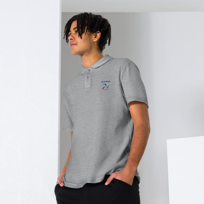 unisex-pique-polo-shirt-sport-grey-embroidered-kiawah-sc-sea-life-front-available at SHOPTHELOWCOUNTRY.COM LLC